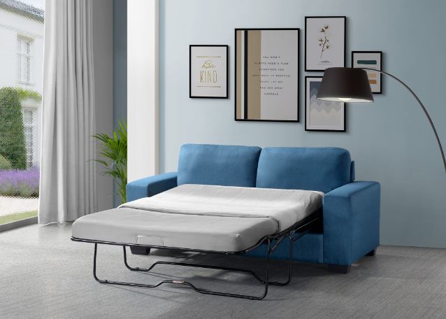 Zoilos Blue Fabric Futon