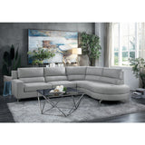 Bonita Exposed Metal Feet With Silver 2-Piece Sectional Right Chaise