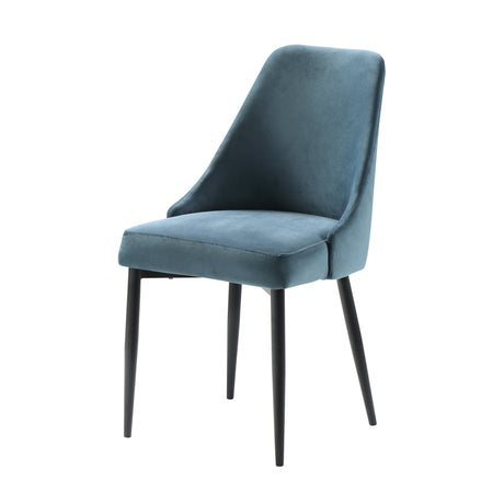 Keene Blue Velvet Side Chair