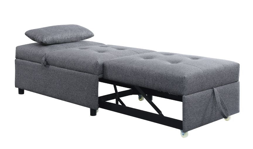 Hidalgo Gray Fabric Futon