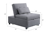 Hidalgo Gray Fabric Futon