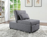 Hidalgo Gray Fabric Futon