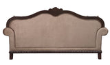 Chateau Fabric & Espresso Finish De Ville Sofa