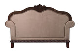 Chateau Fabric & Espresso Finish De Ville Loveseat