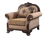 Chateau Fabric & Espresso Finish De Ville Chair