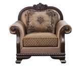 Chateau Fabric & Espresso Finish De Ville Chair