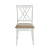 Brunson White/Oak Side Chair