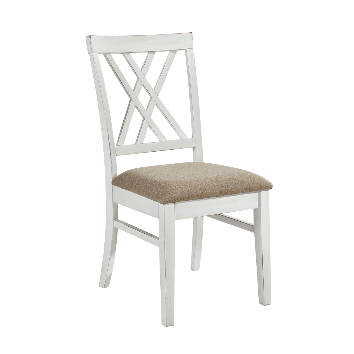 Brunson White/Oak Side Chair