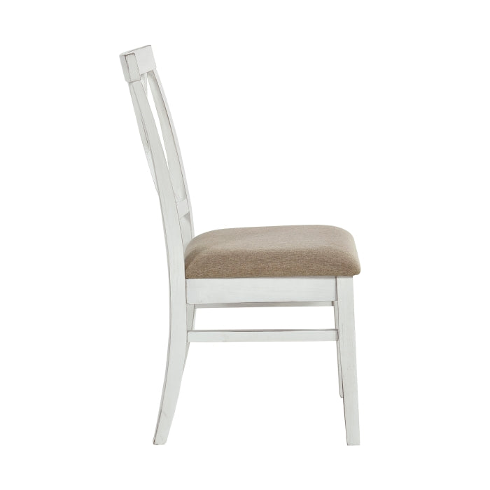 Brunson White/Oak Side Chair