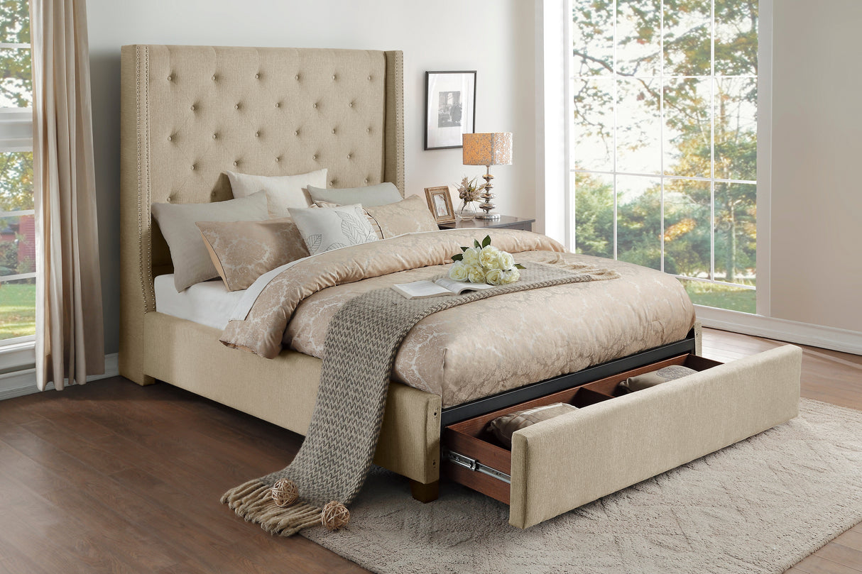 Fairborn Queen Platform Bed With Storage Footboard