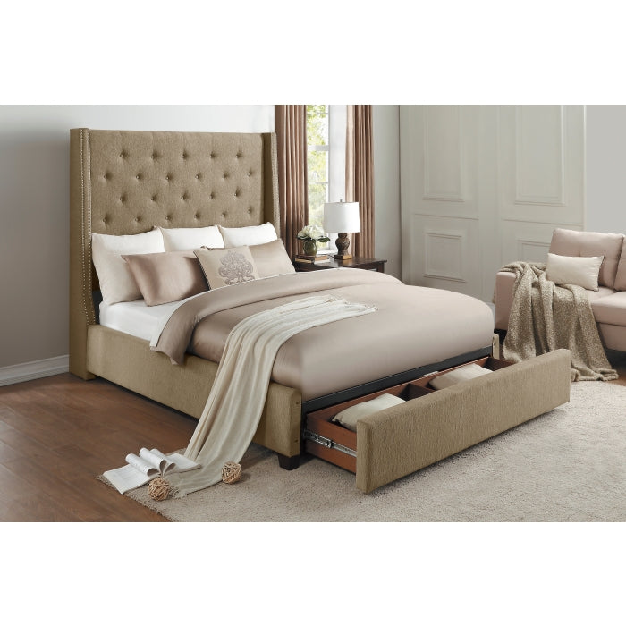 Fairborn Queen Platform Bed With Storage Footboard