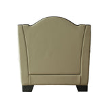 House Beige Synthetic Leather , Black Synthetic Leather & Charcoal Finish Beatrice Chair