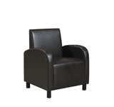 Maxie Black Synthetic Leather Accent Chair