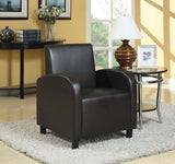 Maxie Black Synthetic Leather Accent Chair