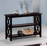 Rachelle Sofa Table With 2-Shelf Deep Merlot