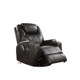 Waterlily Black Synthetic Leather Rocker Recliner