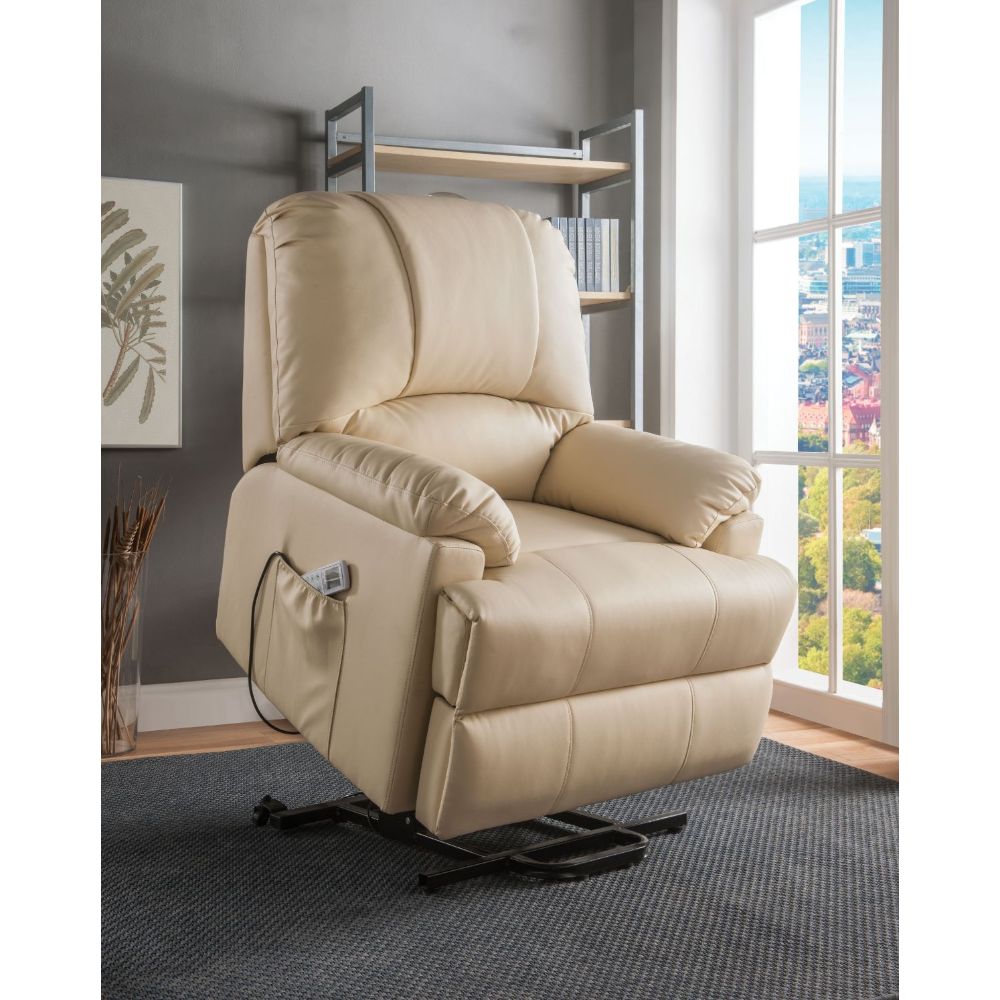 Ixora Beige Synthetic Leather Recliner