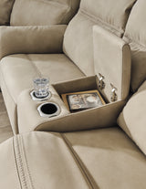 Next-Gen Sand Durapella Power Reclining Loveseat With Console