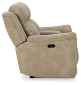 Next-Gen Sand Durapella Power Reclining Loveseat With Console