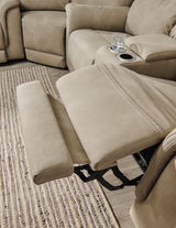 Next-Gen Sand Durapella Power Reclining Loveseat With Console