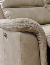 Next-Gen Sand Durapella Power Reclining Loveseat With Console