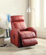 Ricardo Red Synthetic Leather Recliner