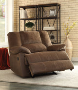 Oliver Chocolate Corduroy Finish Glider Recliner