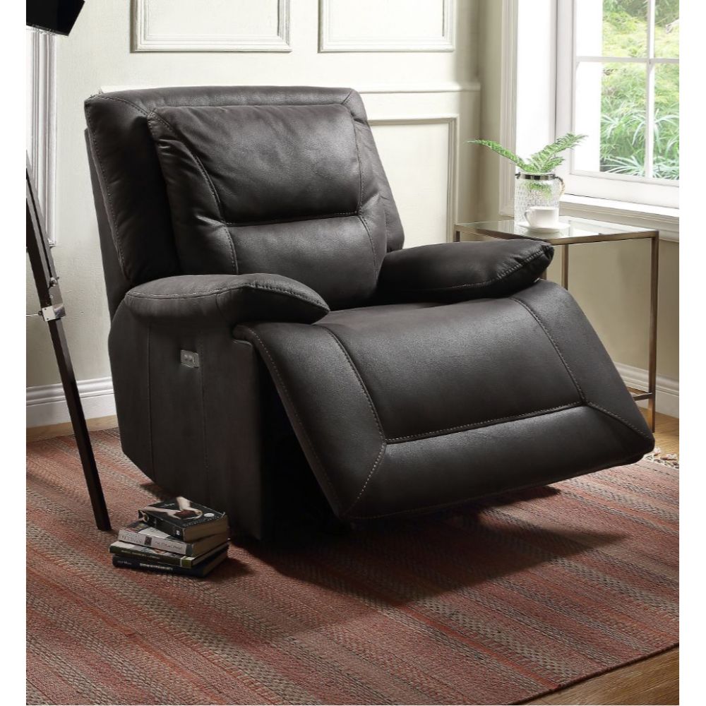 Neely Charcoal Fabric Glider Recliner