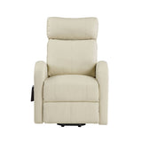 Ricardo Beige Synthetic Leather Recliner