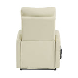 Ricardo Beige Synthetic Leather Recliner