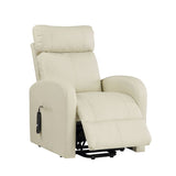 Ricardo Beige Synthetic Leather Recliner