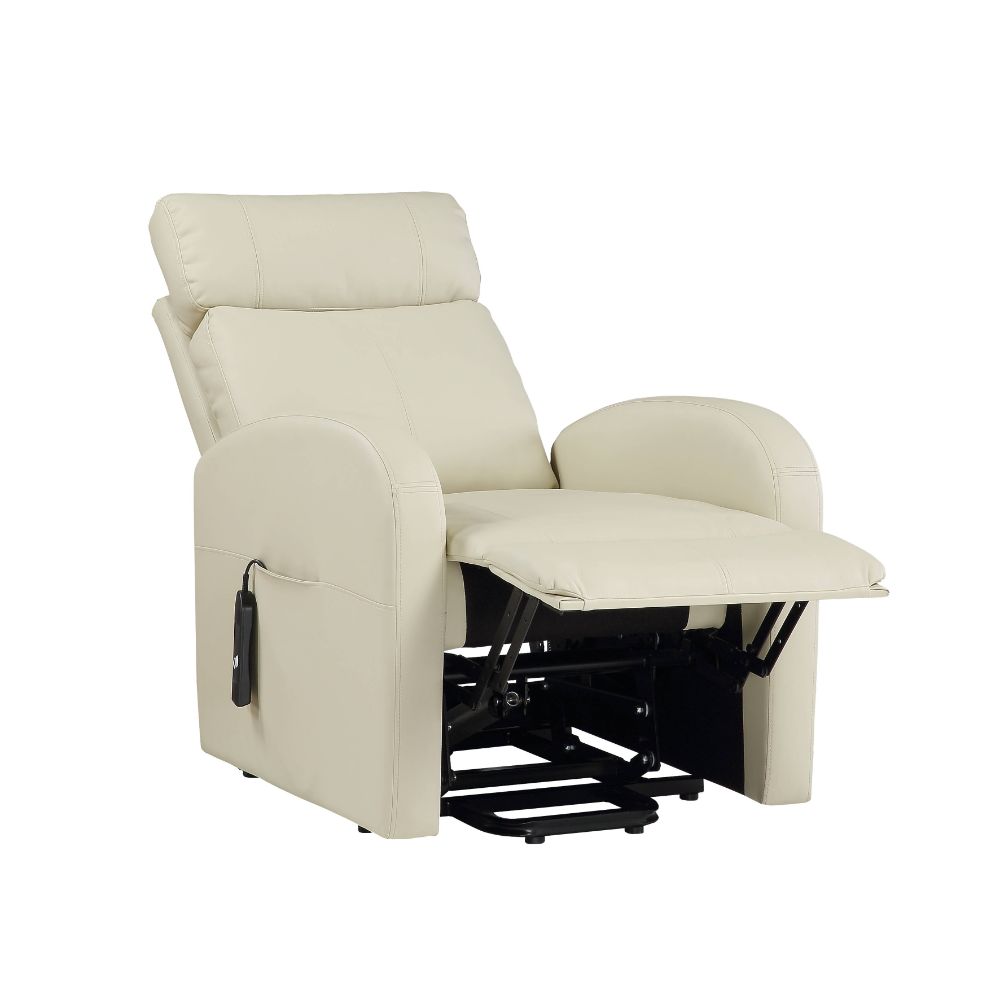 Ricardo Beige Synthetic Leather Recliner