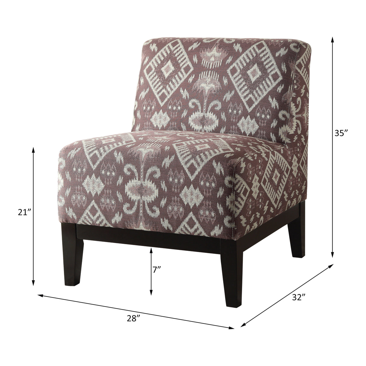 Hinte Pattern Fabric Accent Chair