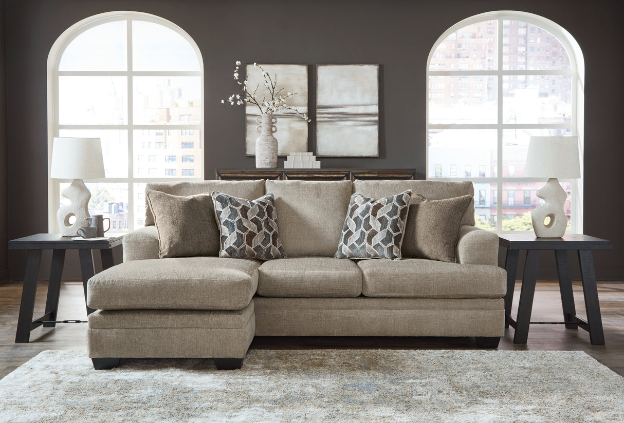 Stonemeade Taupe Sofa Chaise, Oversized Chair, And Ottoman