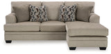 Stonemeade Taupe Sofa Chaise, Oversized Chair, And Ottoman