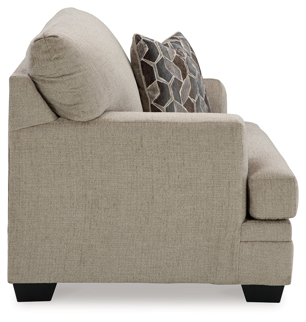 Stonemeade Taupe Sofa Chaise, Oversized Chair, And Ottoman