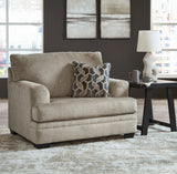 Stonemeade Taupe Sofa Chaise, Oversized Chair, And Ottoman