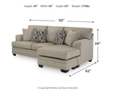 Stonemeade Taupe Sofa Chaise, Oversized Chair, And Ottoman