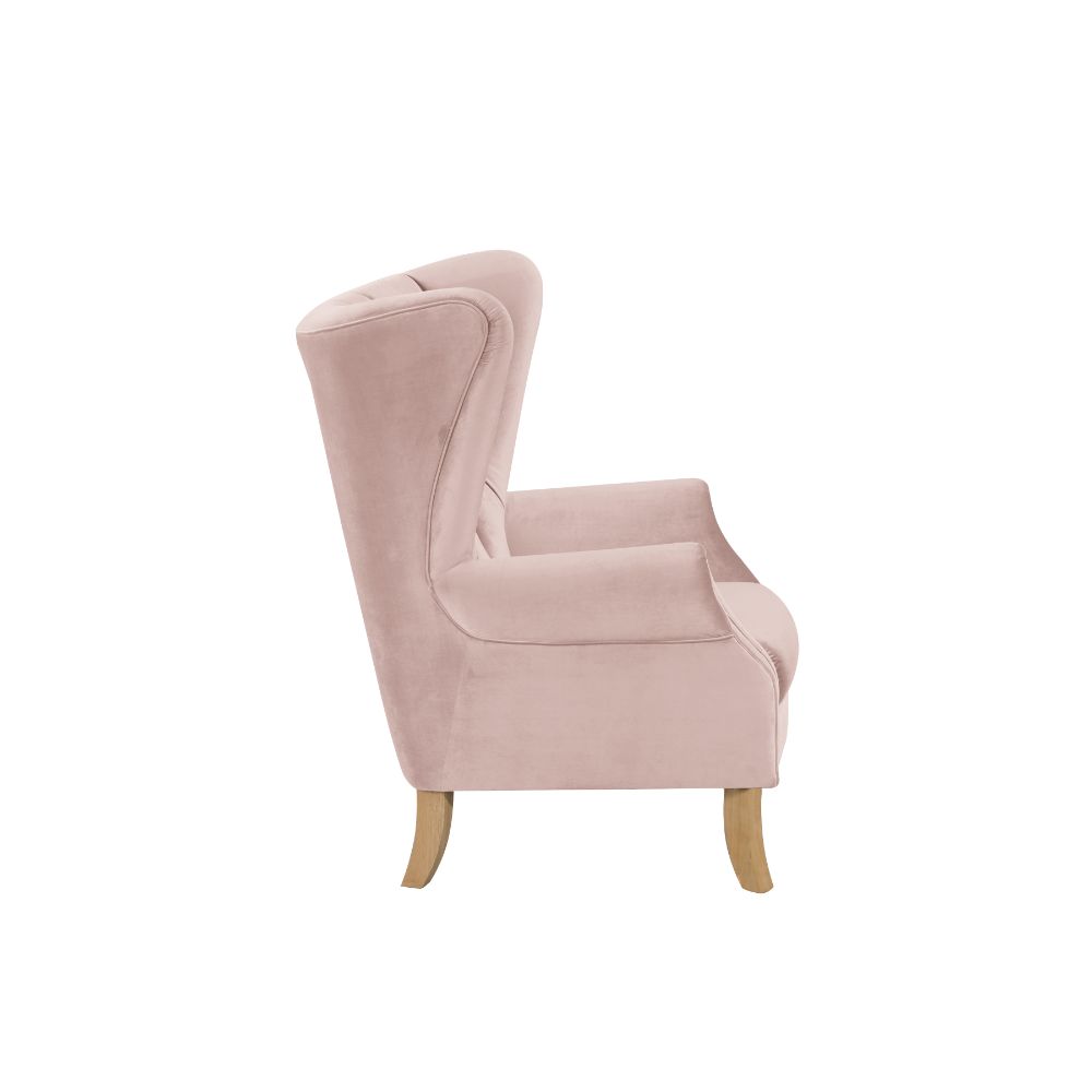 Adonis Blush Pink Velvet Accent Chair