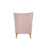 Adonis Blush Pink Velvet Accent Chair