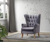 Adonis Gray Velvet Accent Chair