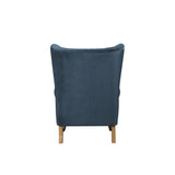 Adonis Azure Blue Velvet Accent Chair