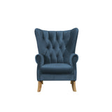 Adonis Azure Blue Velvet Accent Chair