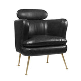 Phelan Dark Gray Synthetic Leather Accent Chair