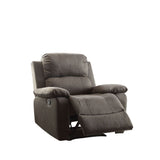 Bina Charcoal Polished Microfiber Recliner