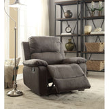 Bina Charcoal Polished Microfiber Recliner