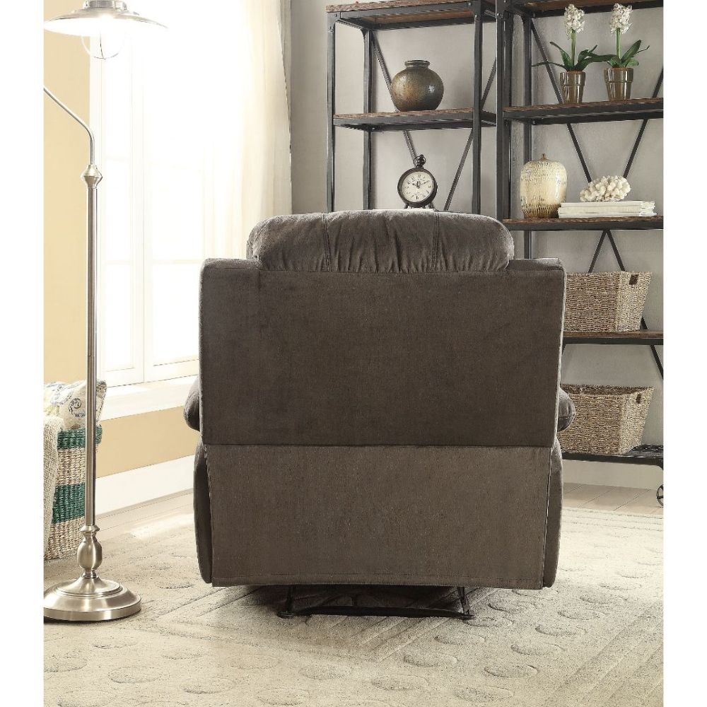 Bina Charcoal Polished Microfiber Recliner