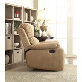 Bina Light Brown Polished Microfiber Recliner