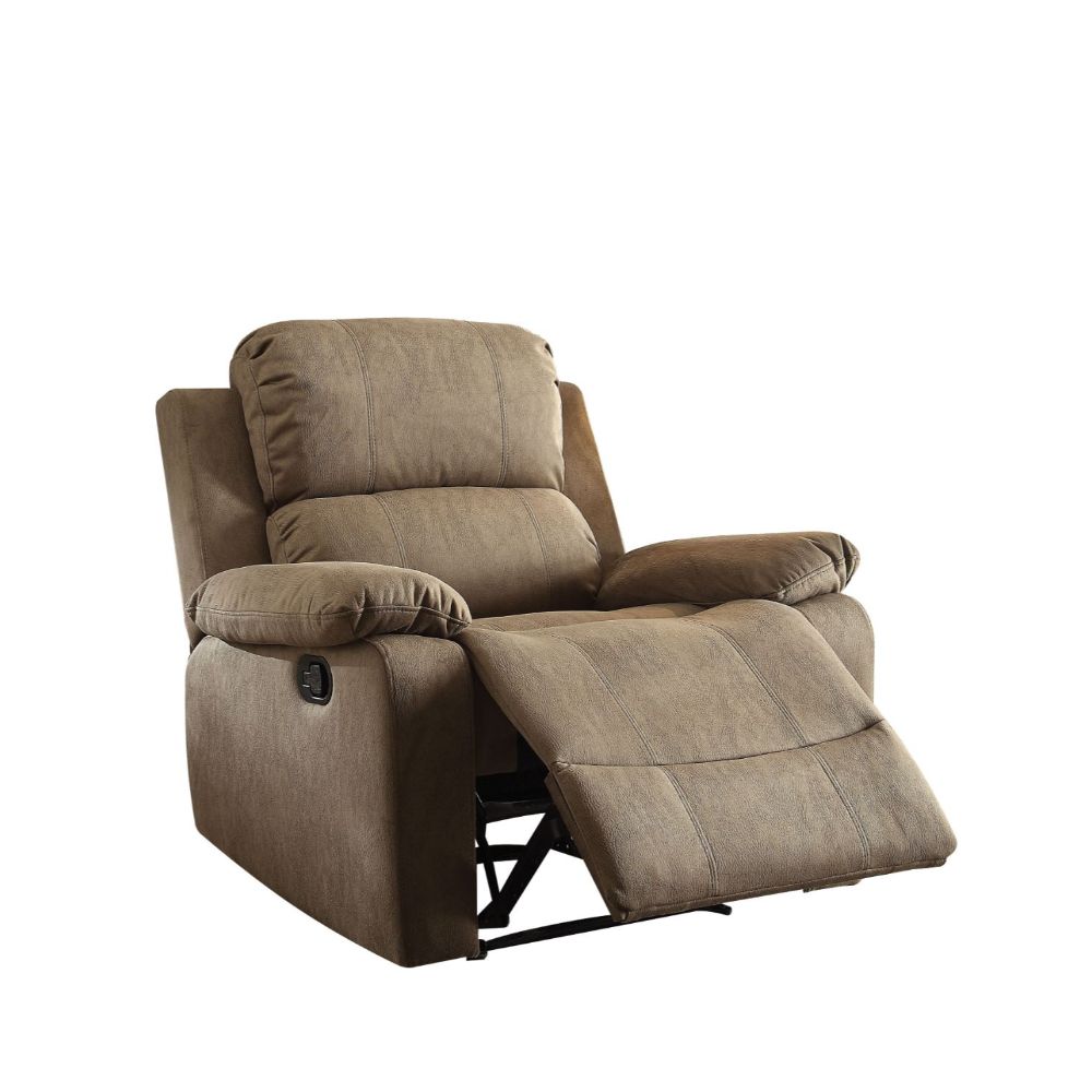 Bina Taupe Polished Microfiber Recliner