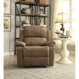 Bina Taupe Polished Microfiber Recliner